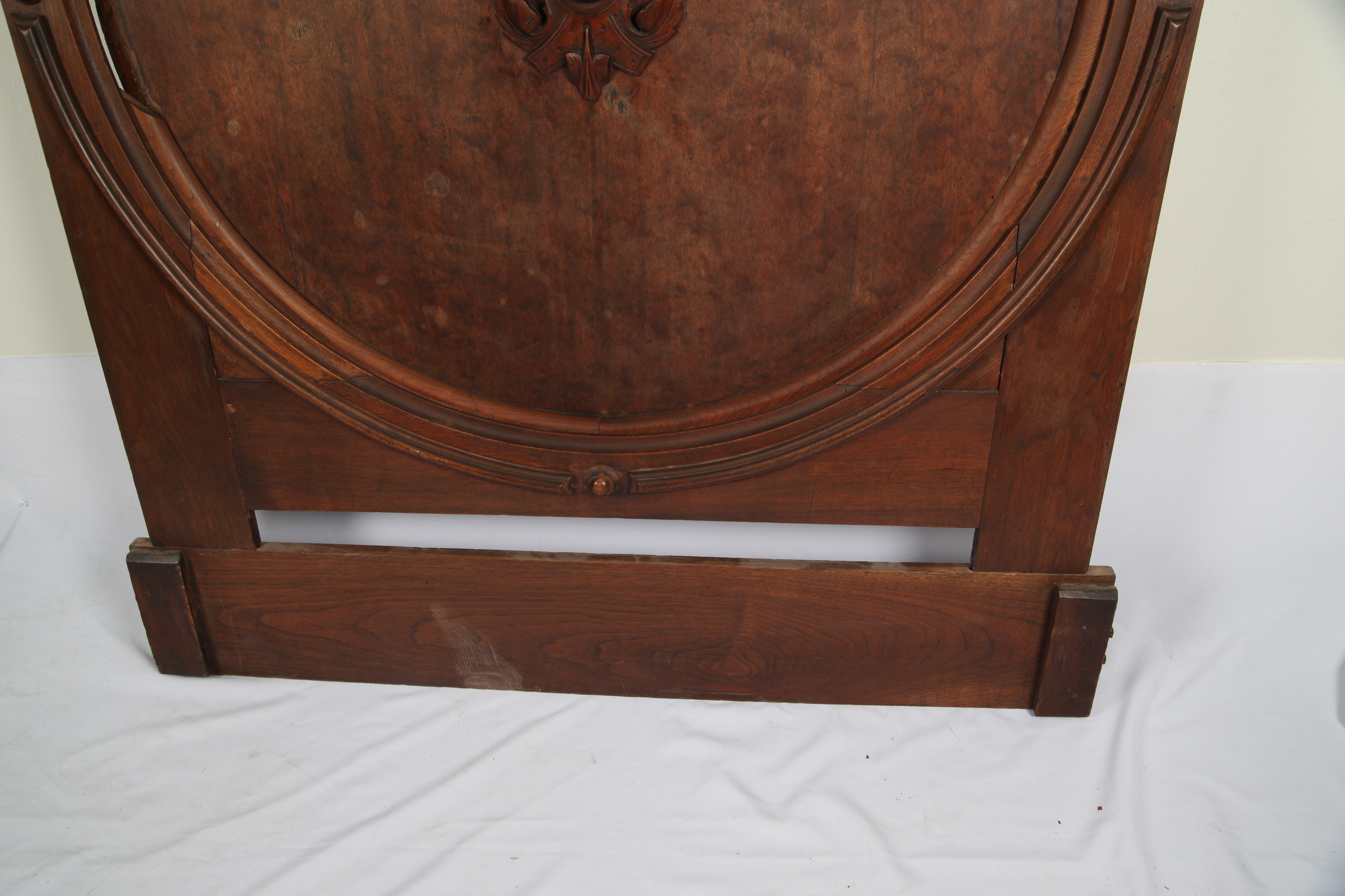 Antique Renaissance Revival Walnut Bed Frame