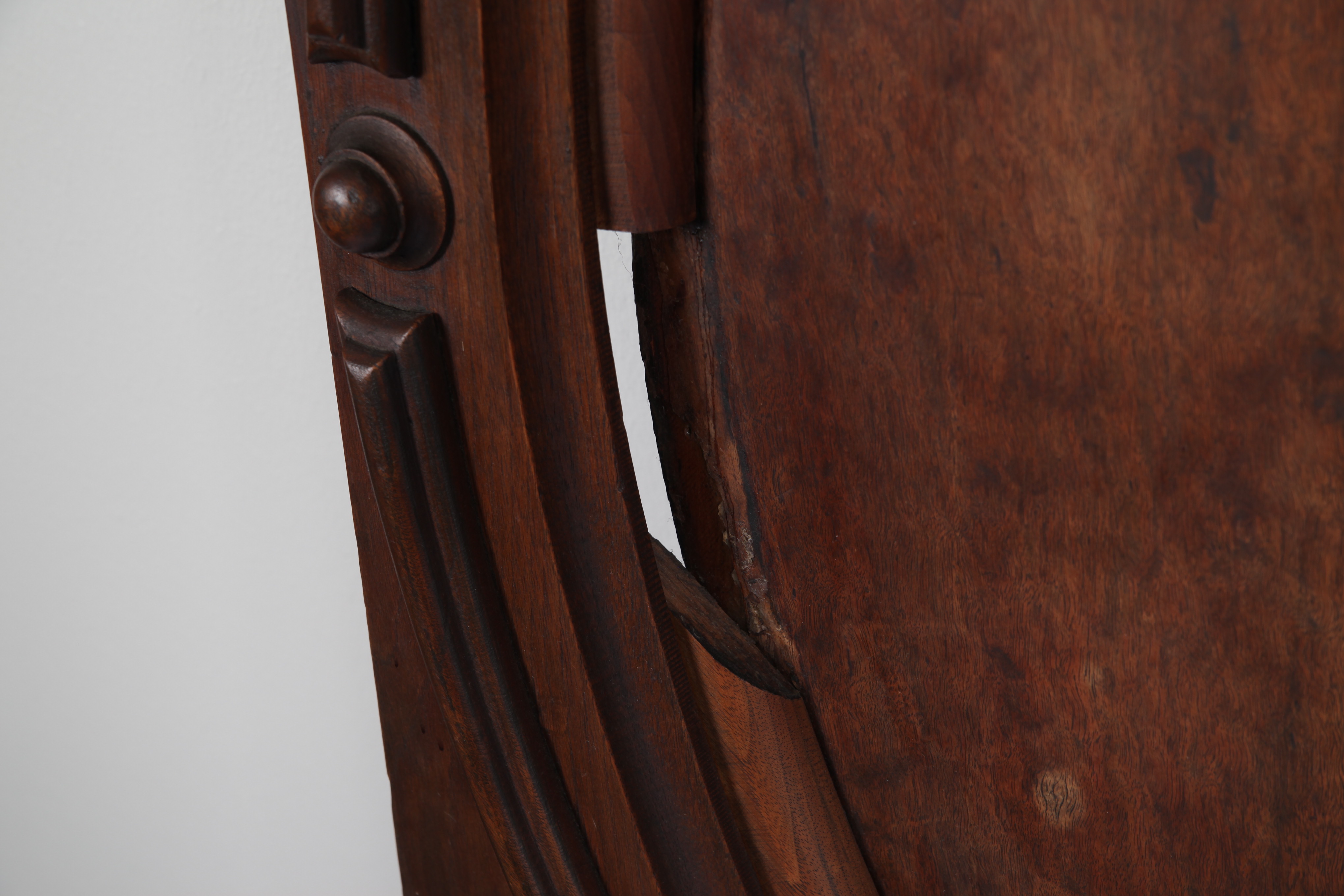 Antique Renaissance Revival Walnut Bed Frame