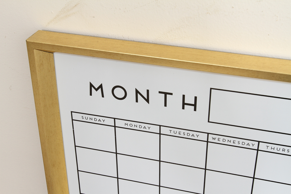 Wall Mount Dry Erase Organizer Board