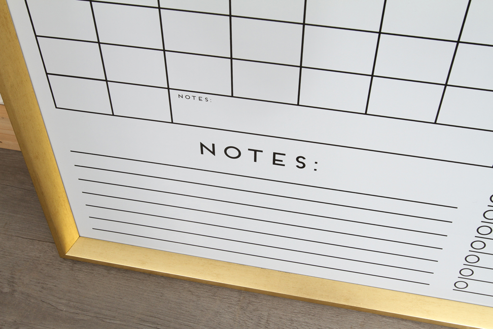 Wall Mount Dry Erase Organizer Board