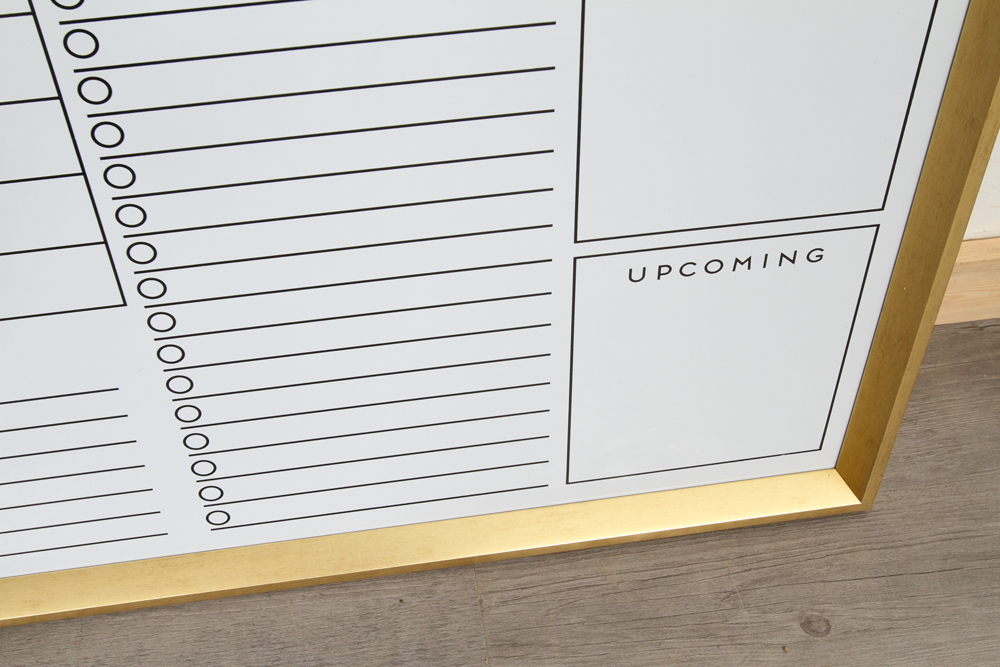 Wall Mount Dry Erase Organizer Board