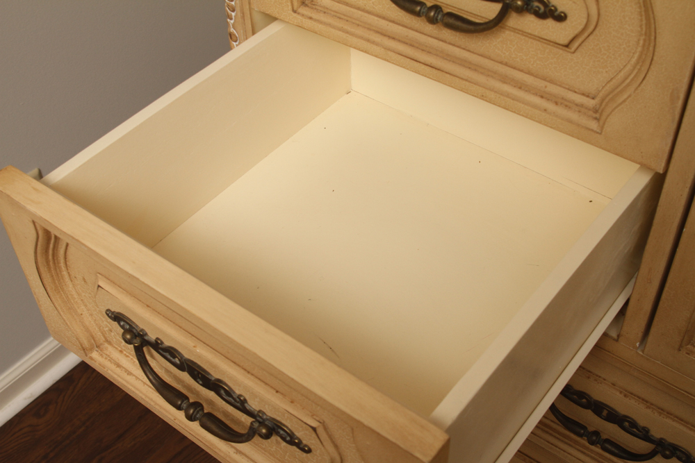 Stone Top Neoclassical Style Wardrobe with Metal Base