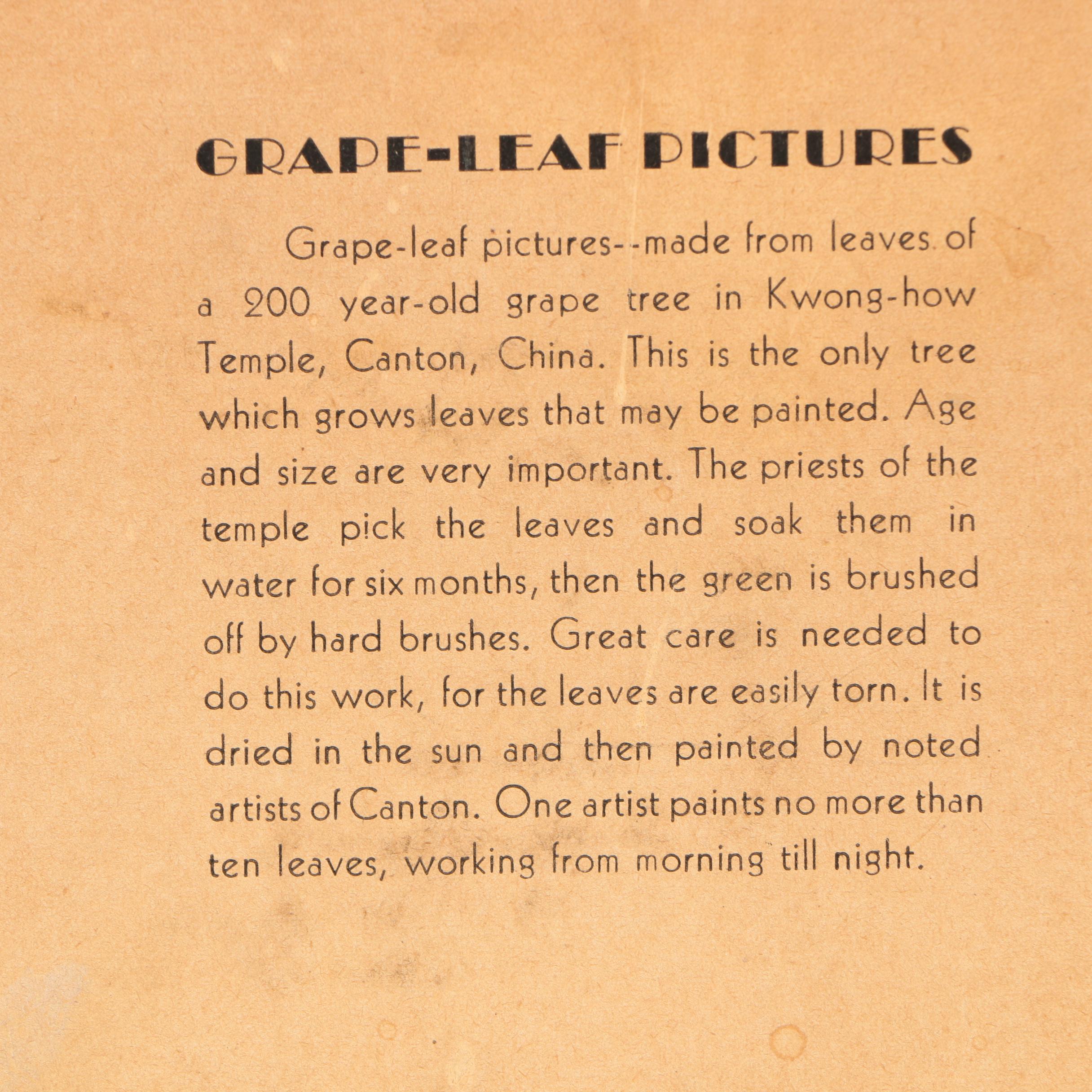 Chinese Watercolor and Ink on Peepal Leaves