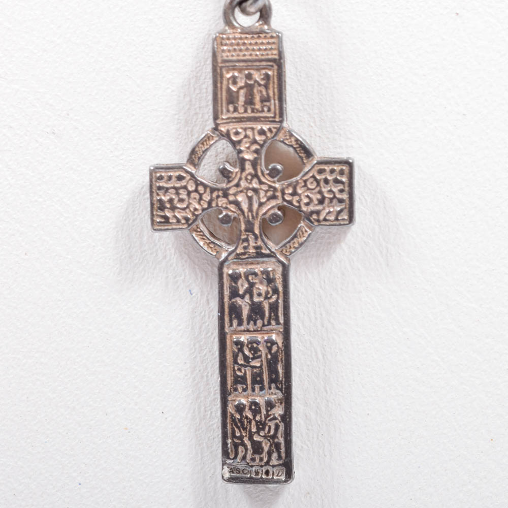 Sterling Silver "Muiredach" Cross Pendant Necklace