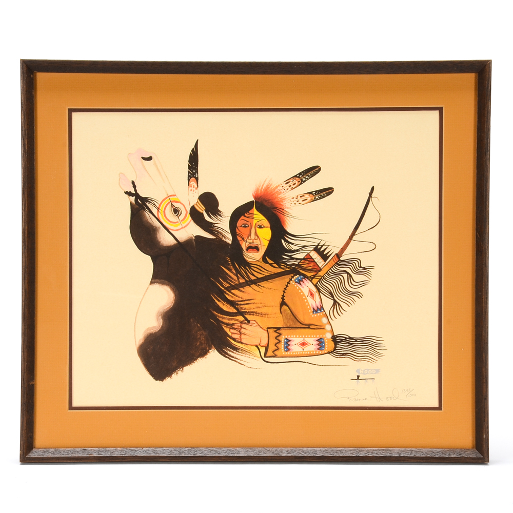 Rance Hood Signed Limited Edition Offset Lithgoraph after "War Chief"
