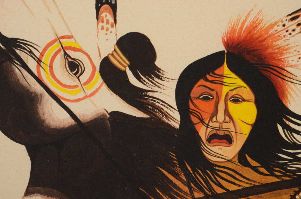 Rance Hood Signed Limited Edition Offset Lithgoraph after "War Chief"