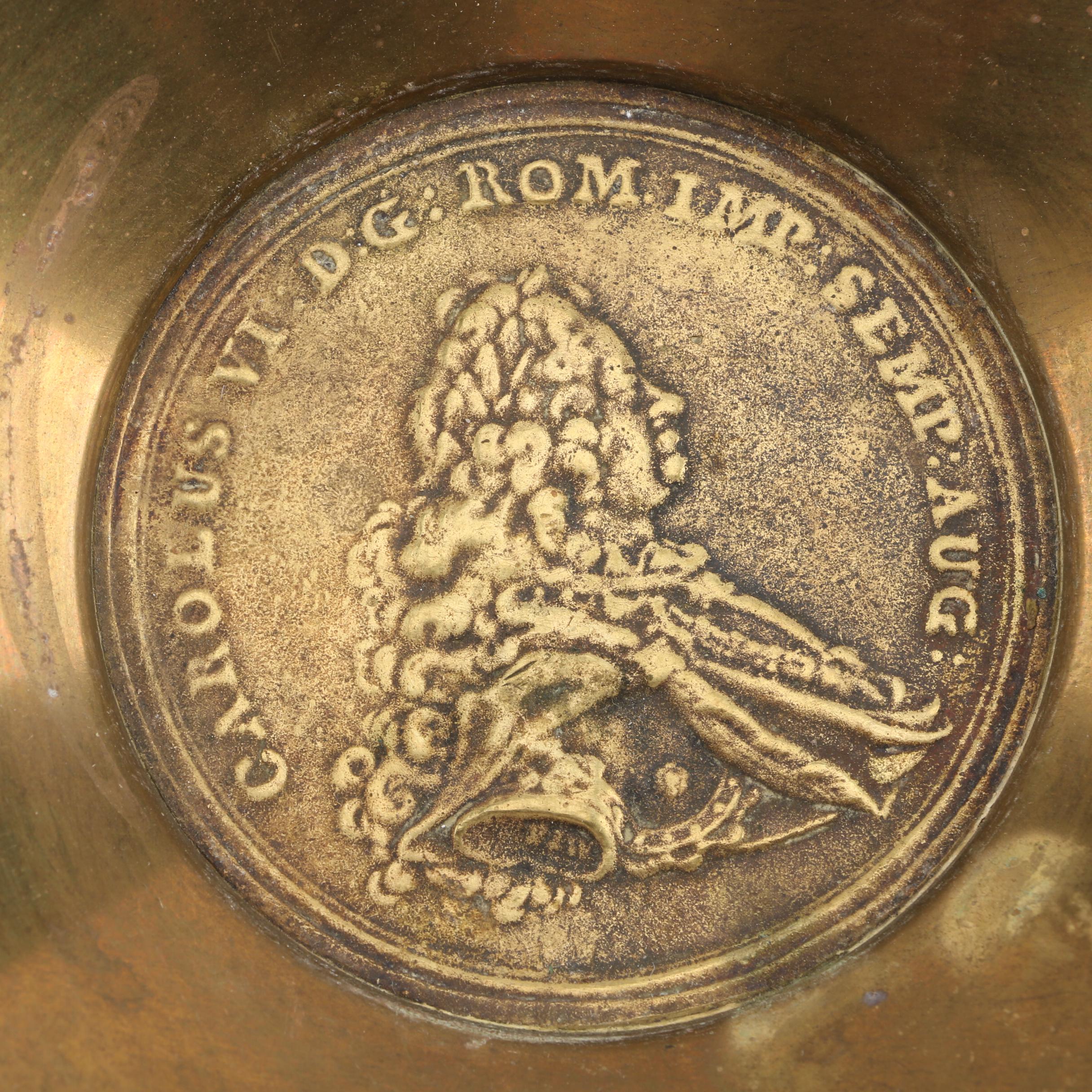 Austrian Ironworker's Society Medals Set in Brass Bowls