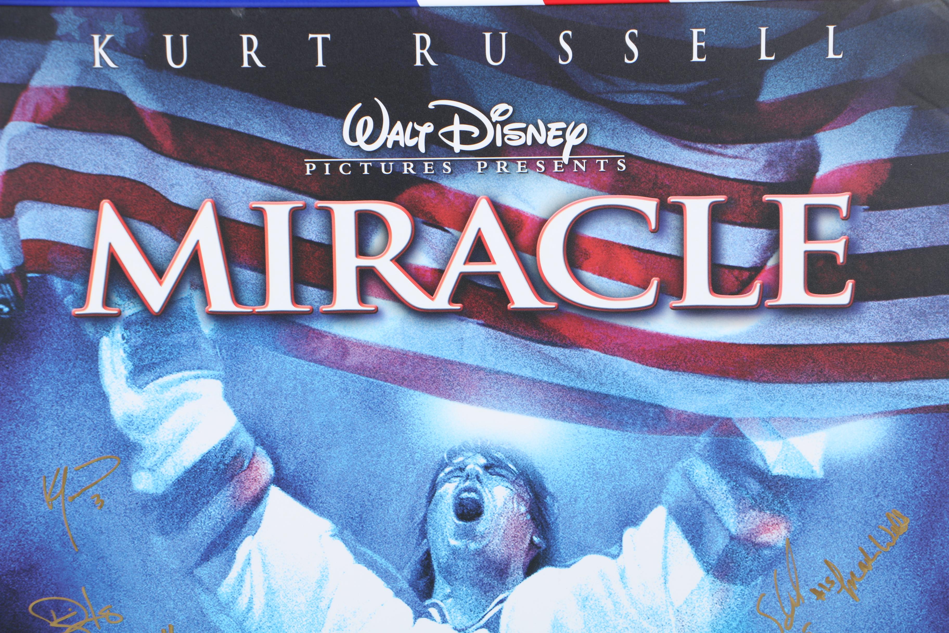 "Miracle" Movie Poster Signed by 1980 U.S. Men's Gold Medal Olympic Hockey Team