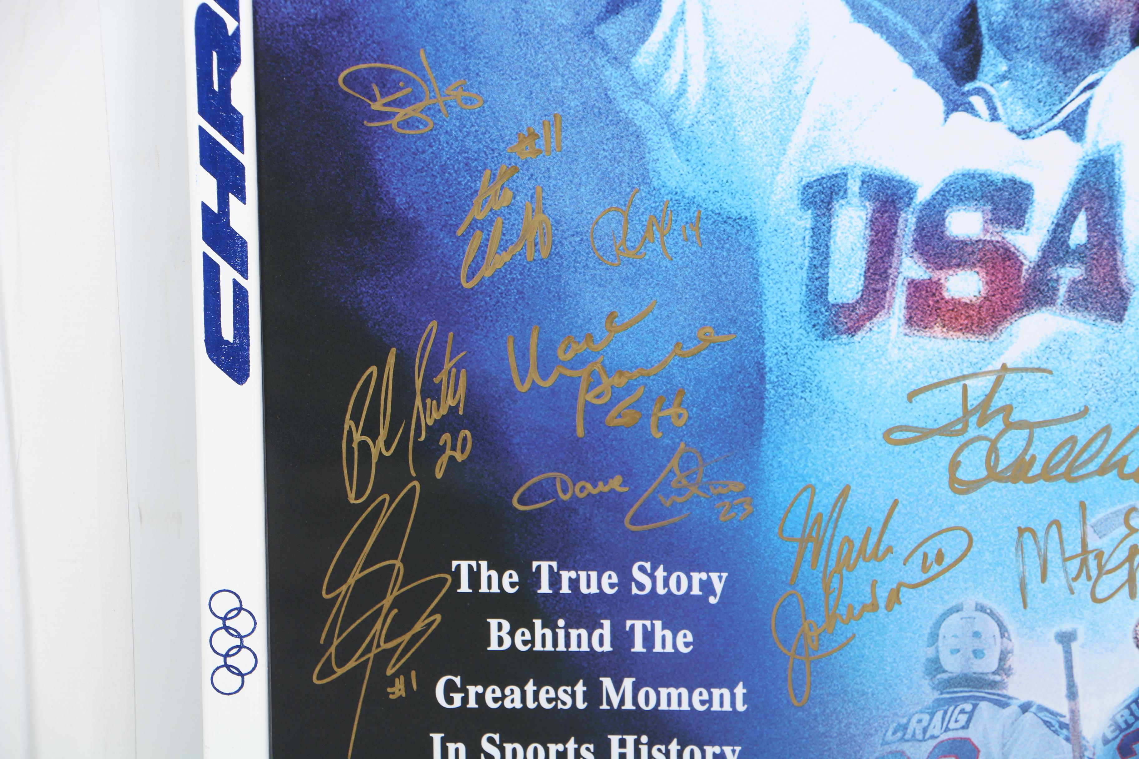 "Miracle" Movie Poster Signed by 1980 U.S. Men's Gold Medal Olympic Hockey Team
