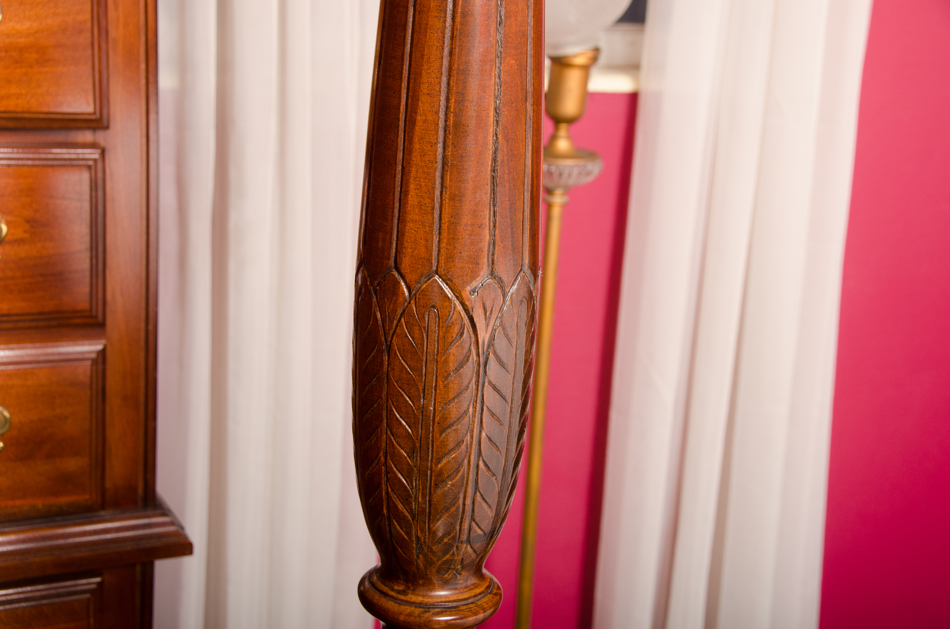 Vintage Regency Style Queen Four Poster Bed Frame