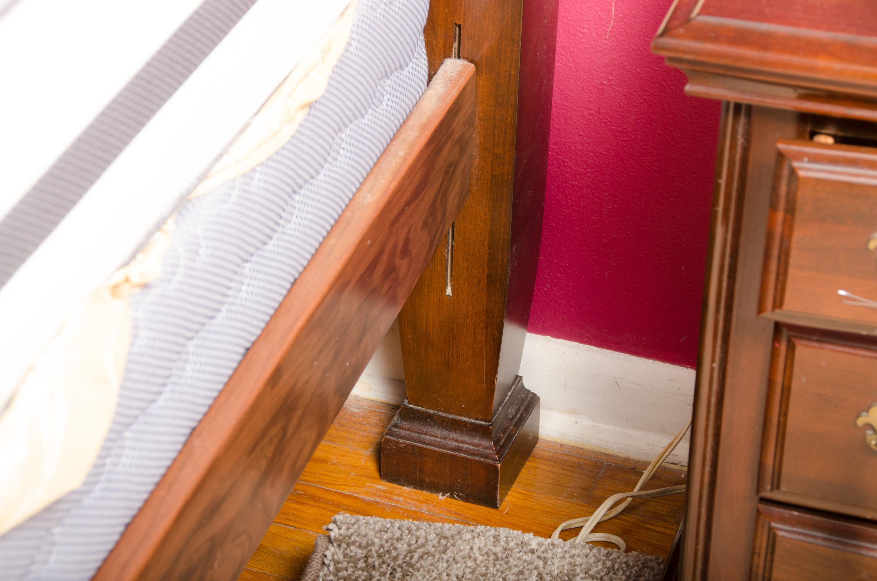 Vintage Regency Style Queen Four Poster Bed Frame