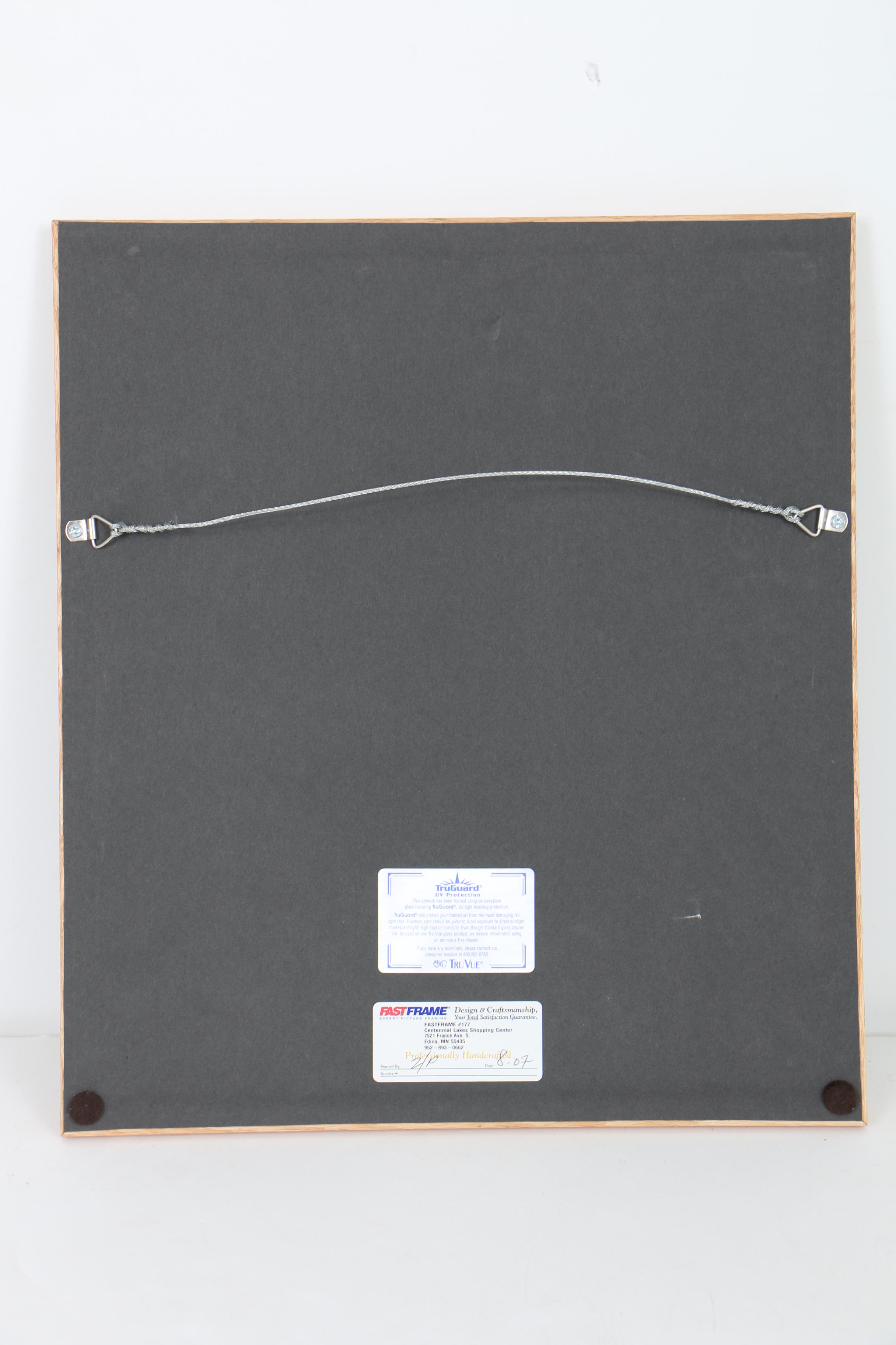 Herb Brooks Signed Print After Paul Conrad's Illustration of U.S. Hockey Team