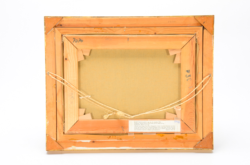 Kurt Haugaard Oil Painting on Canvas of Cattle in Landscape