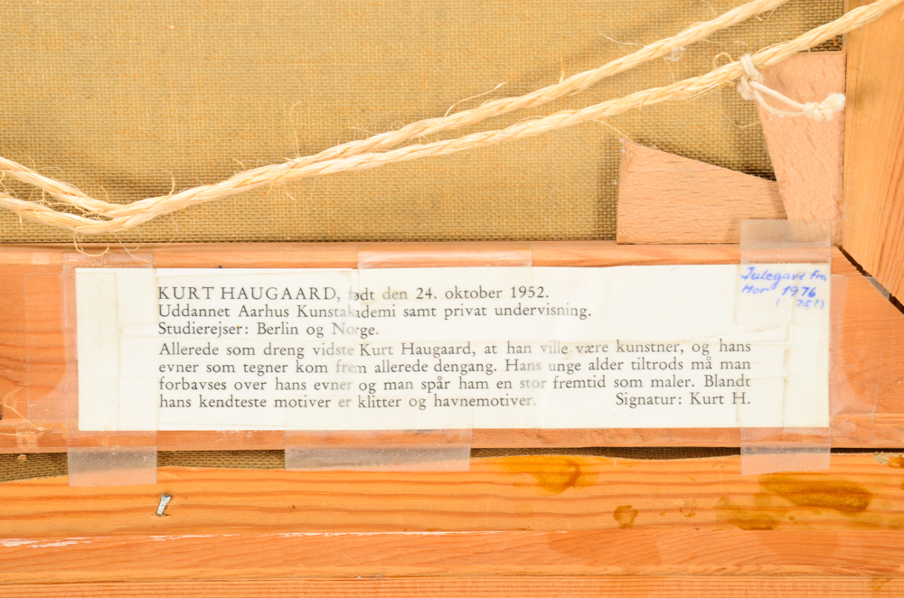 Kurt Haugaard Oil Painting on Canvas of Cattle in Landscape