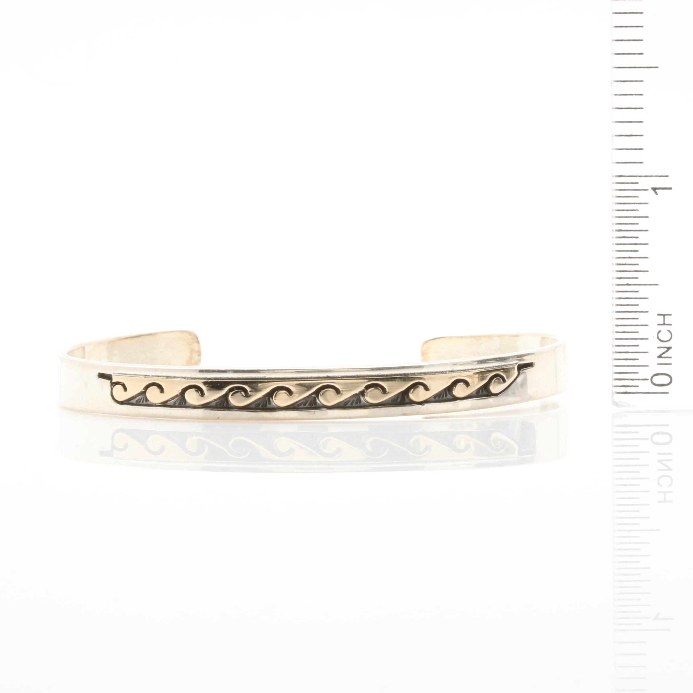 Rhoda Jack Navajo Diné Sterling Silver Cuff Bracelet and Matching Earrings