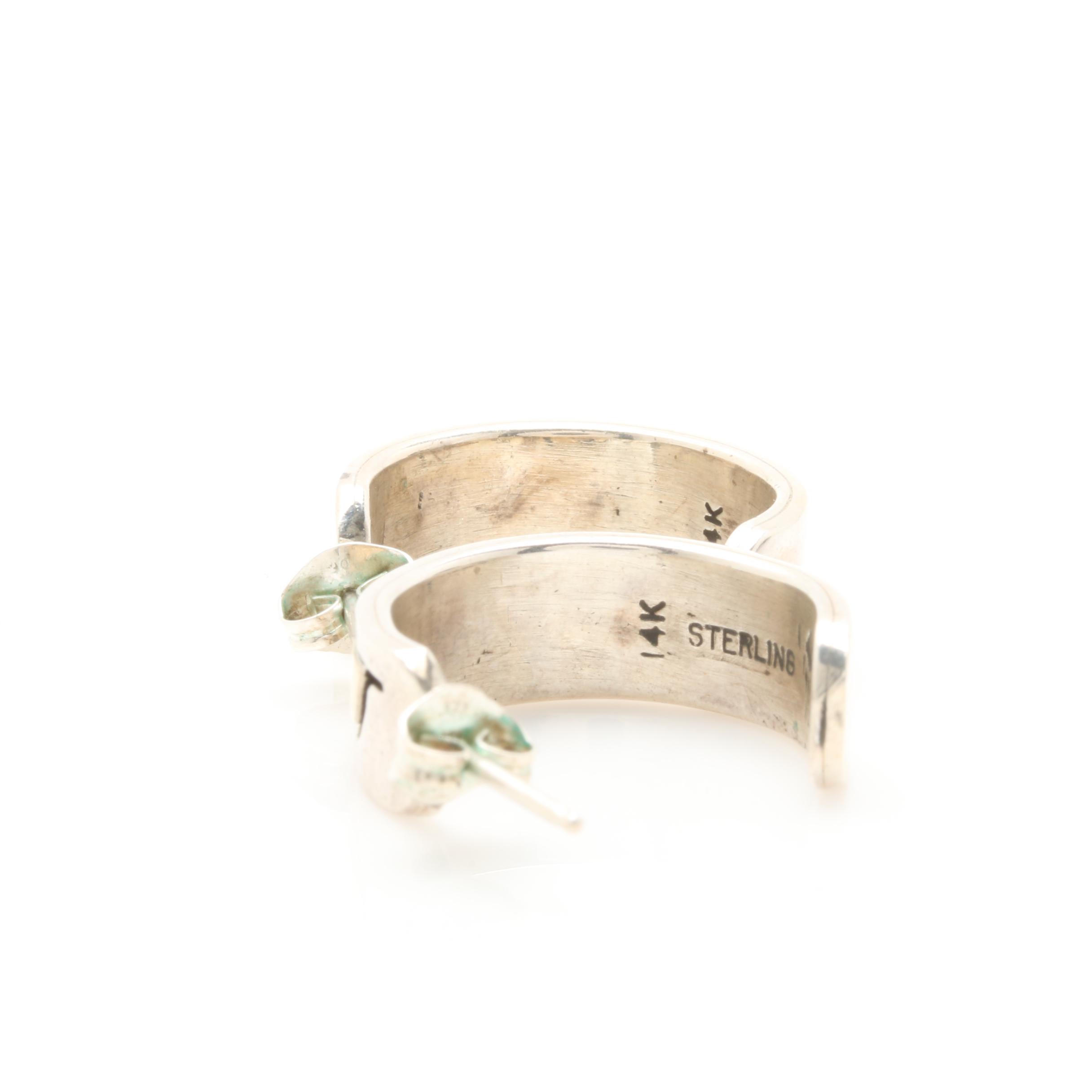 Rhoda Jack Navajo Diné Sterling Silver Cuff Bracelet and Matching Earrings