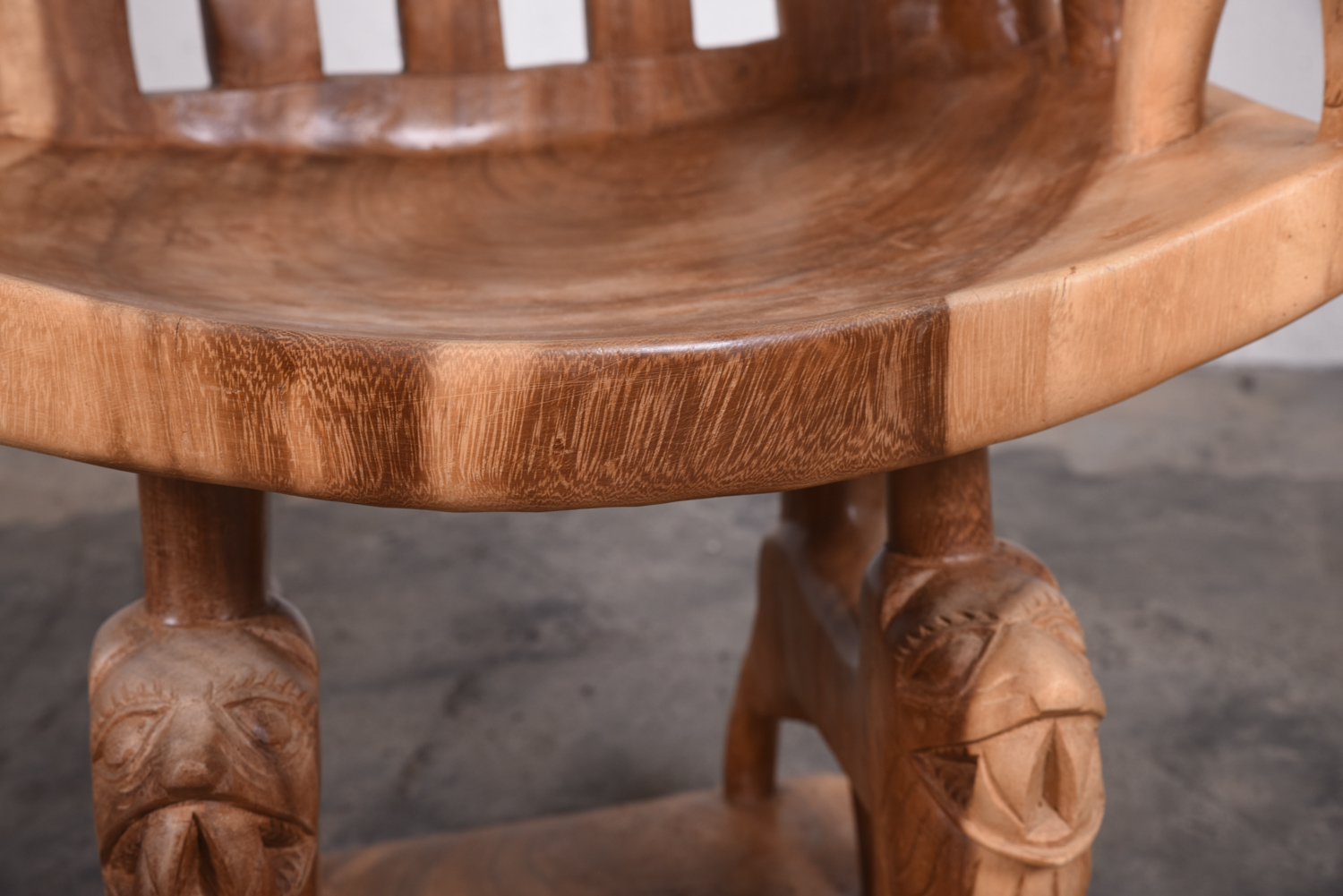 Exotic Wood Lion Chair