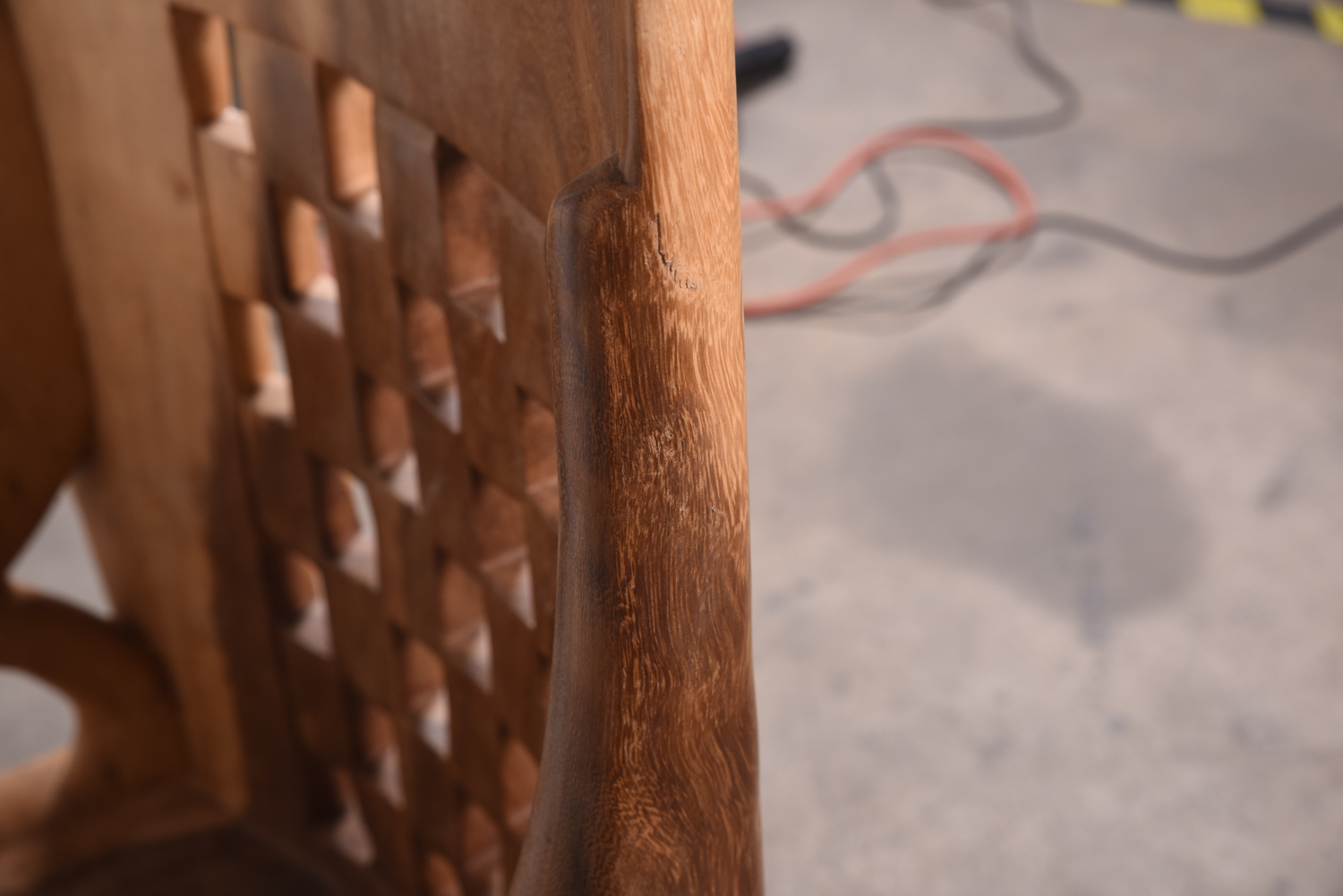 Exotic Wood Lion Chair