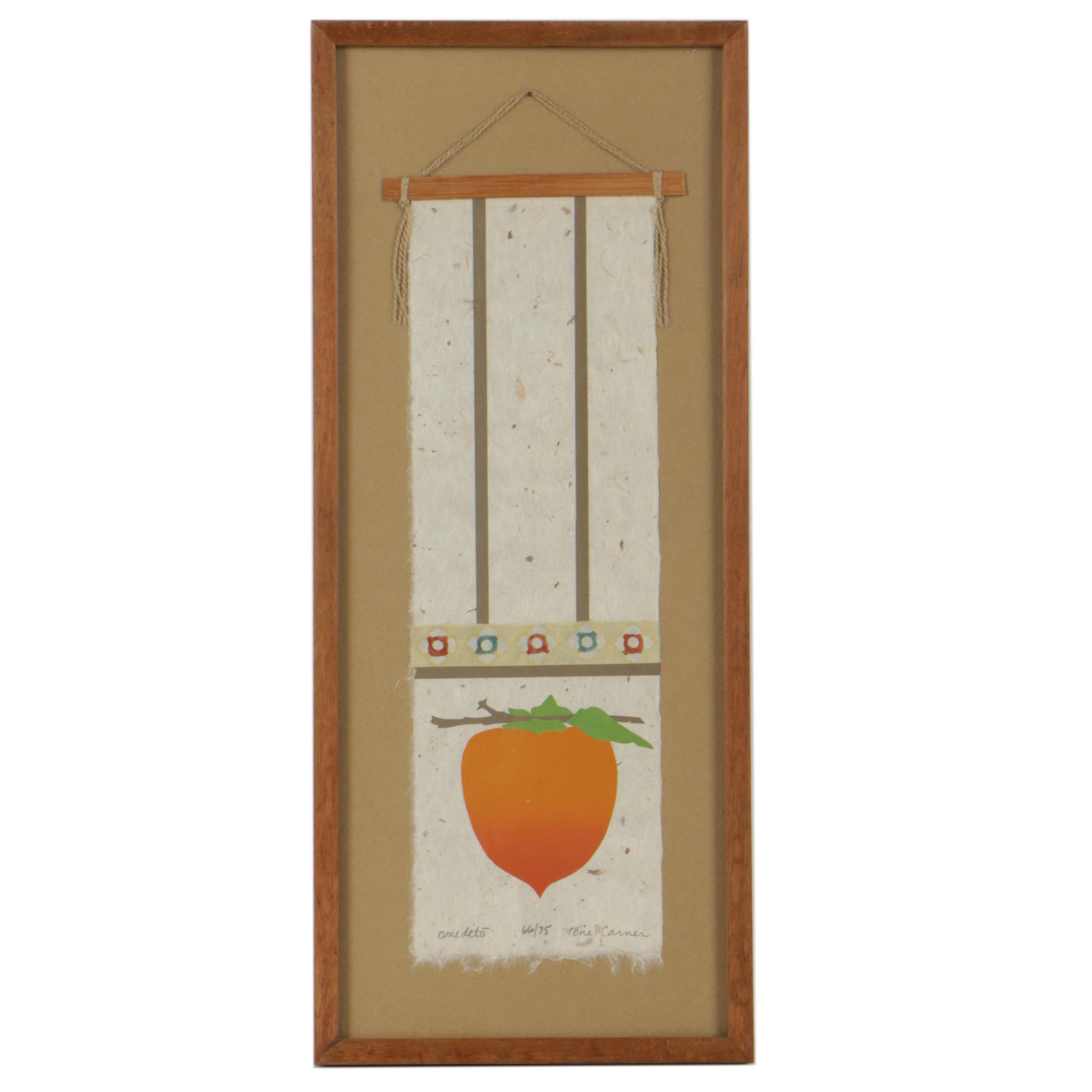 Toni Carner Limited Edition Serigraph Collage "Omedeto"