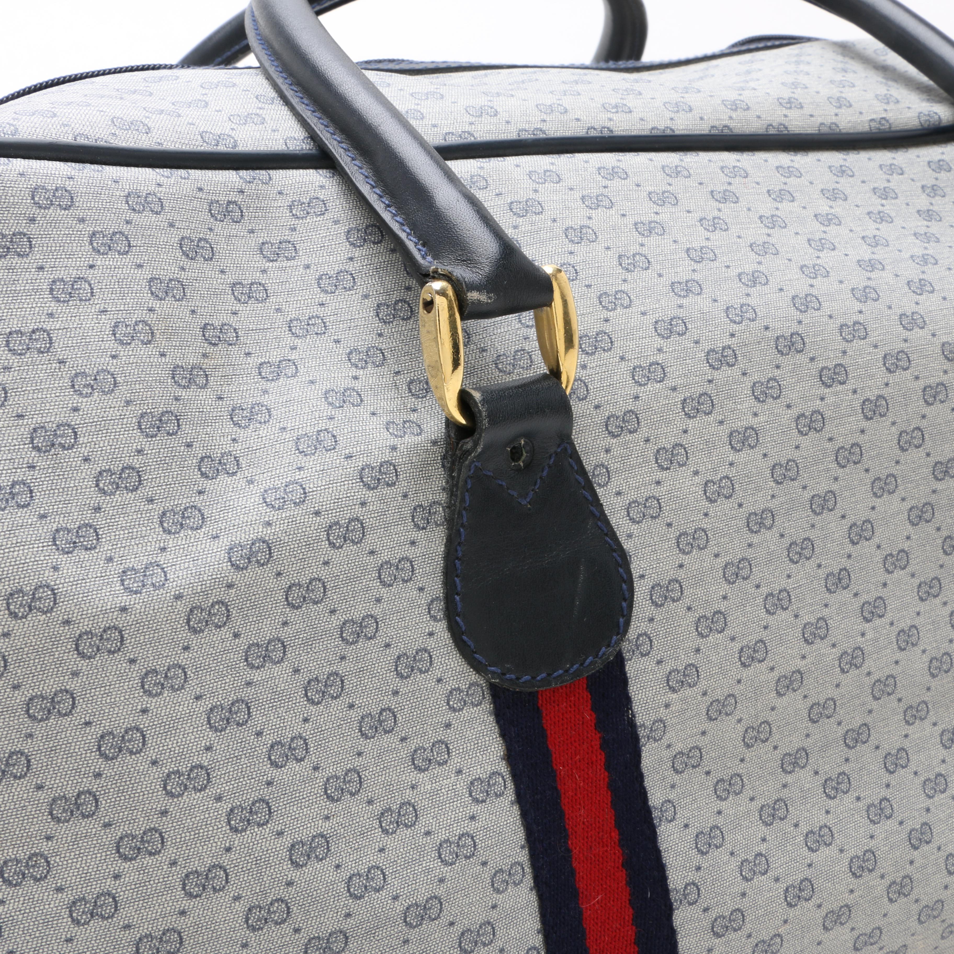 1980s Vintage Gucci Signature Duffle Bag