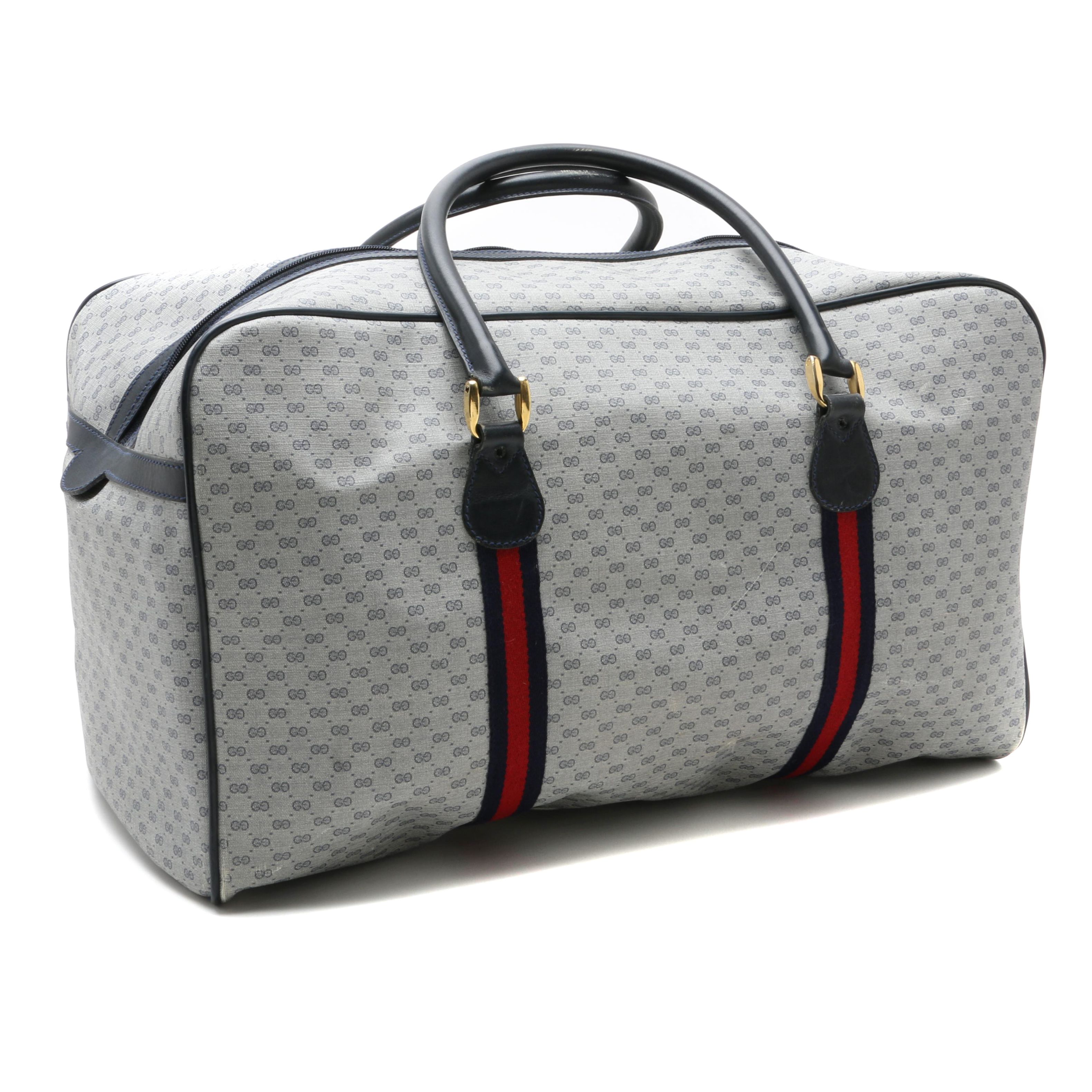 1980s Vintage Gucci Signature Duffle Bag