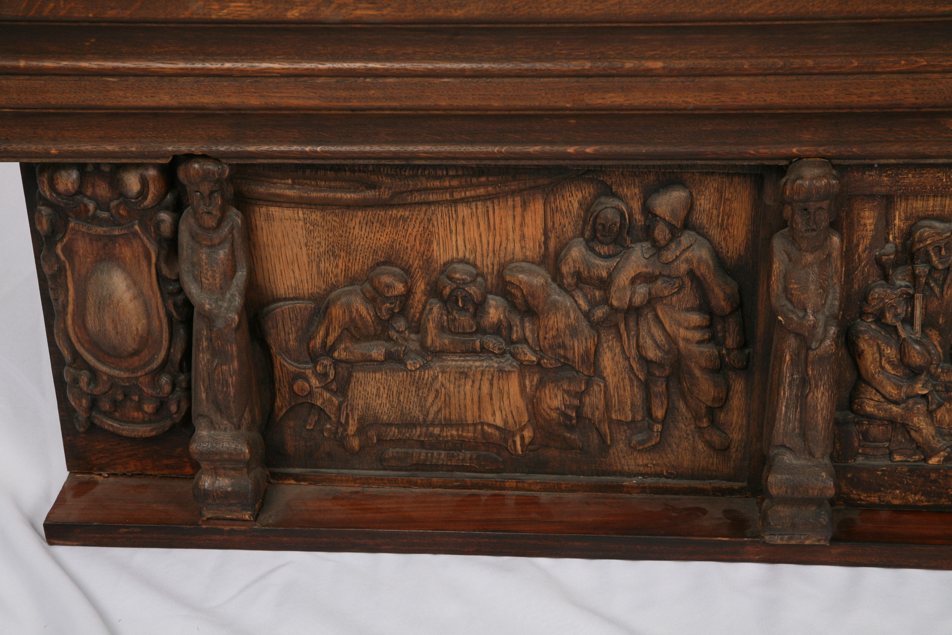 Carved Figurative Architectural Panel