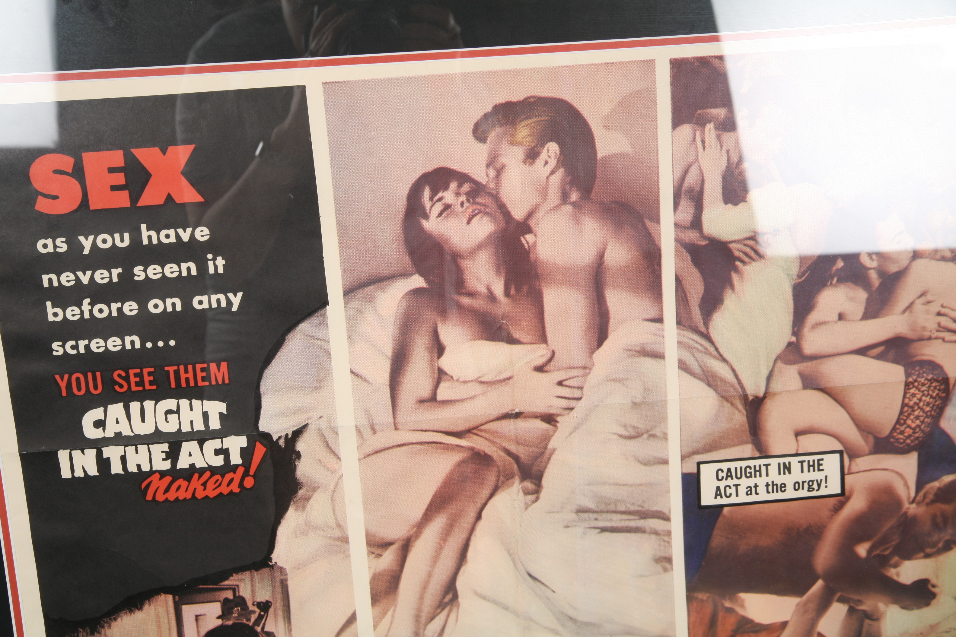 Vintage "Caught in the Act Naked!" Poster