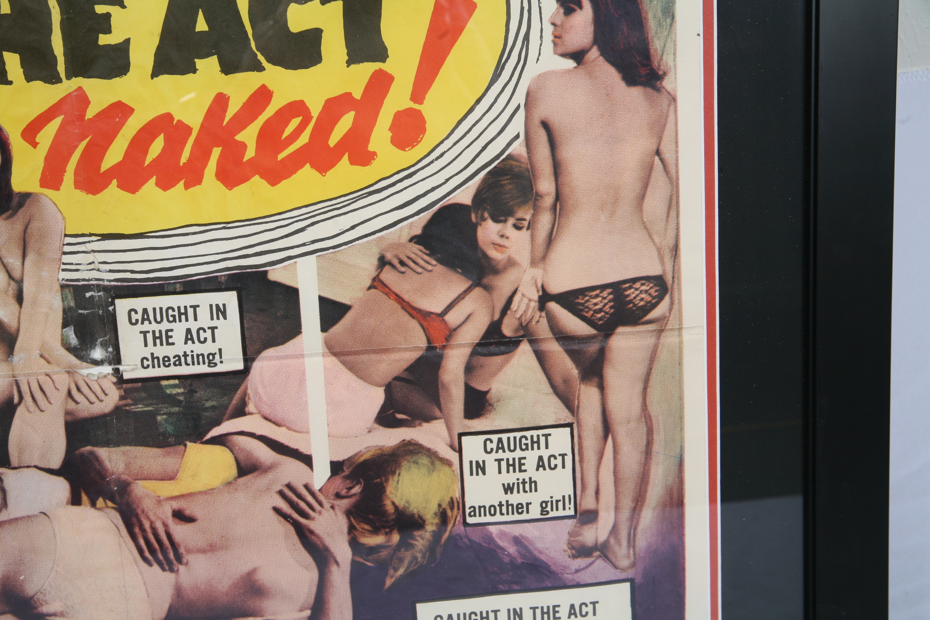 Vintage "Caught in the Act Naked!" Poster