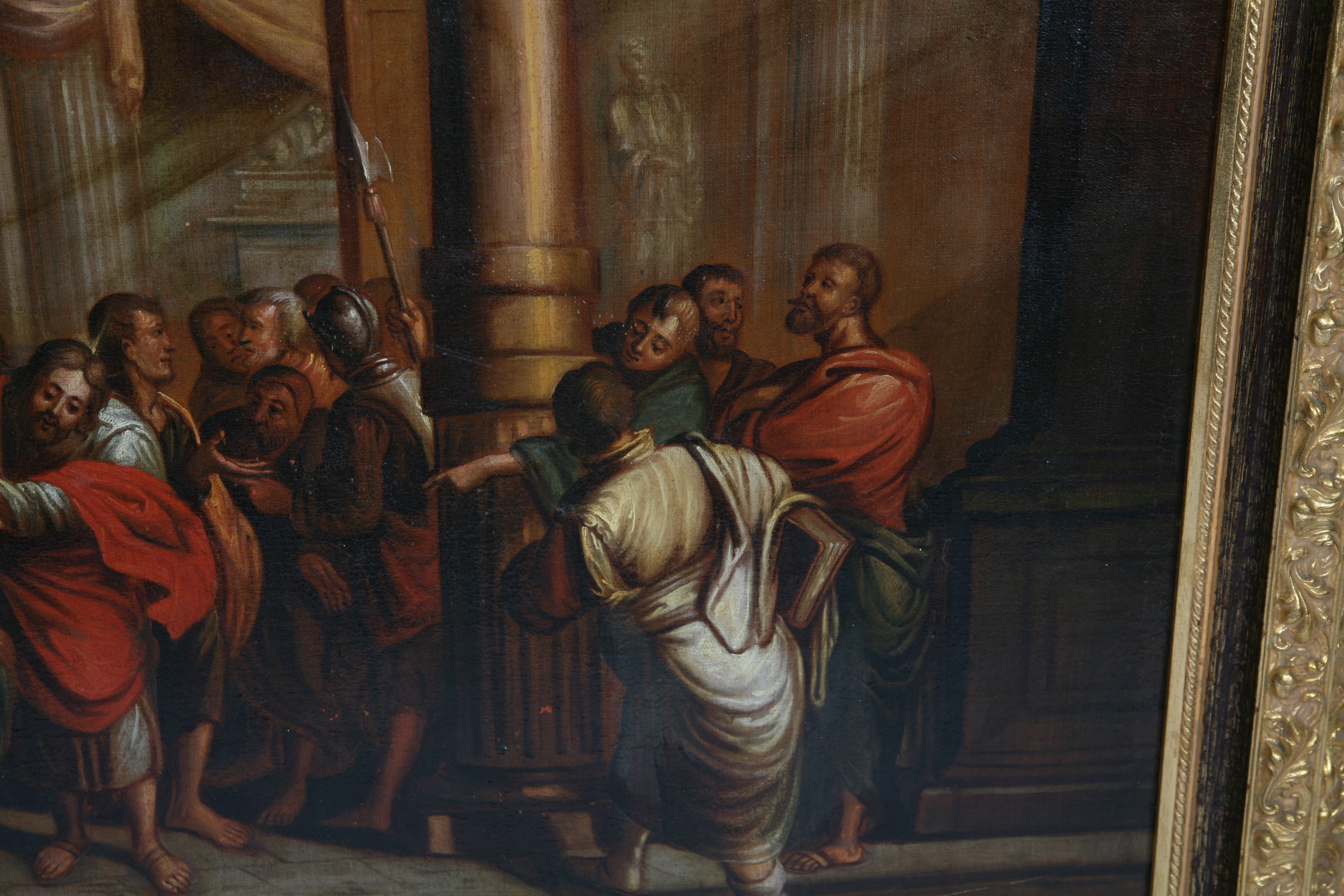 Early 19th Century Oil Painting of Christ Healing the Sick