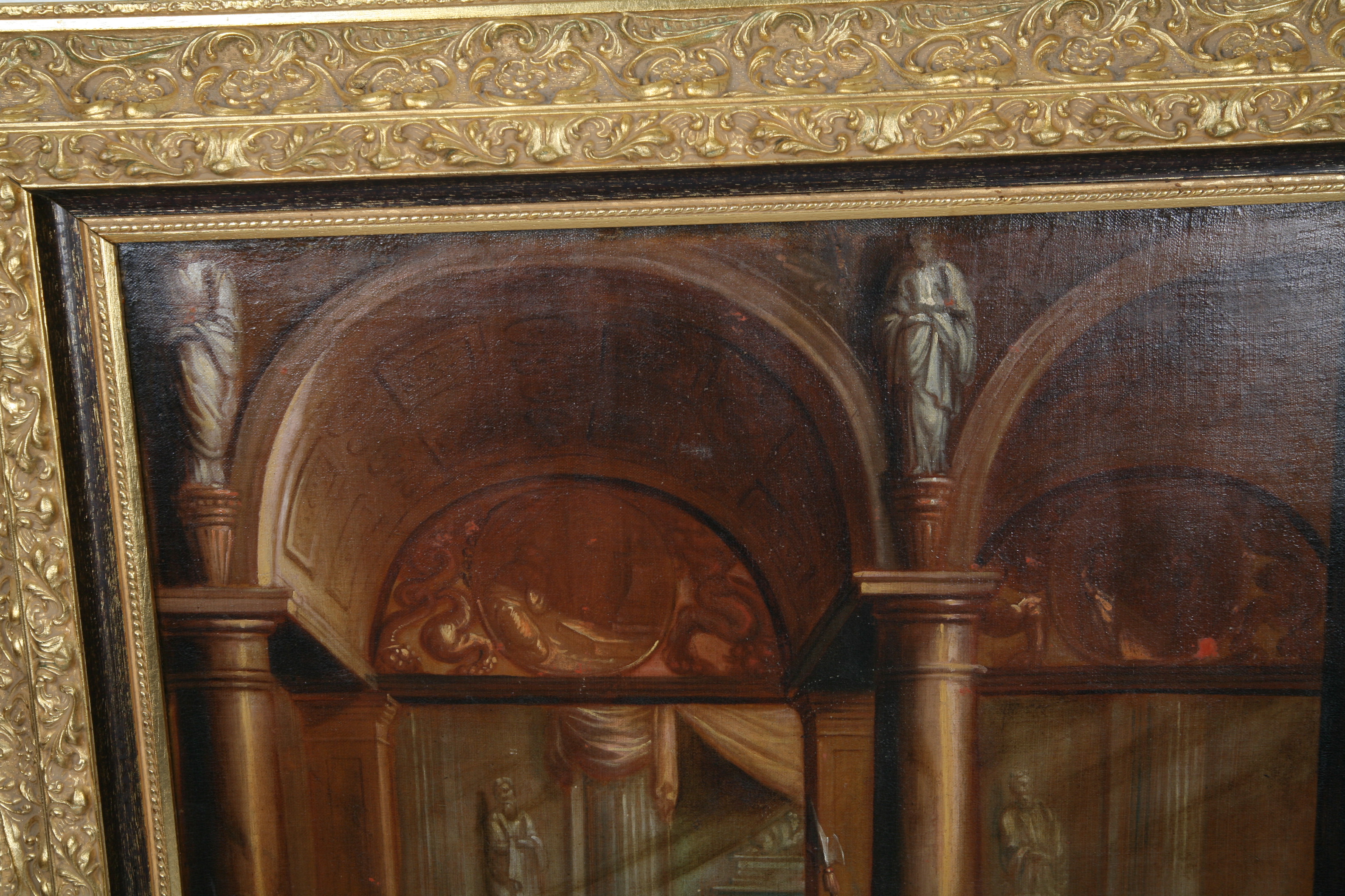 Early 19th Century Oil Painting of Christ Healing the Sick