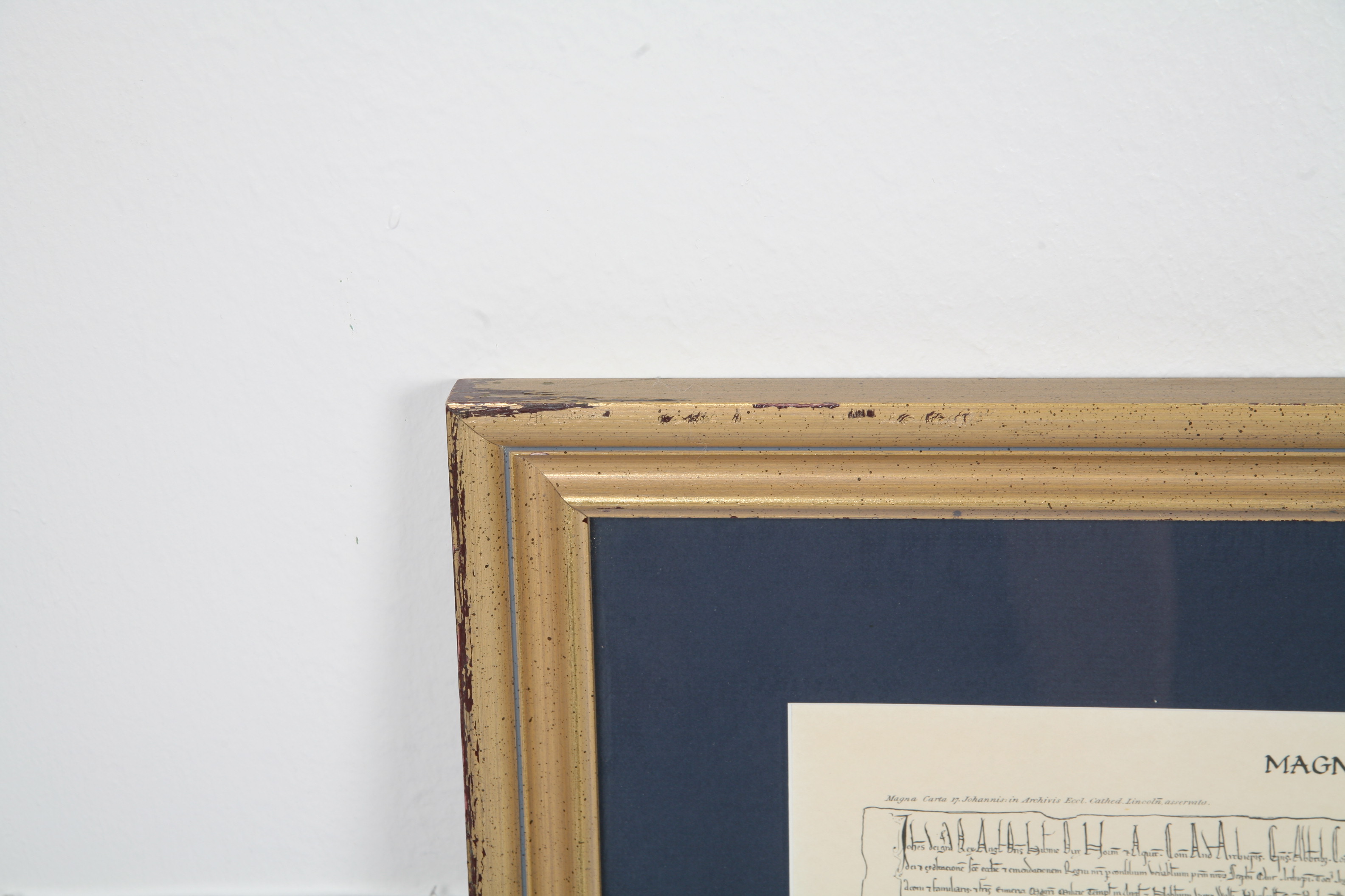 Offset Lithographs With Text from the "Magna Carta"