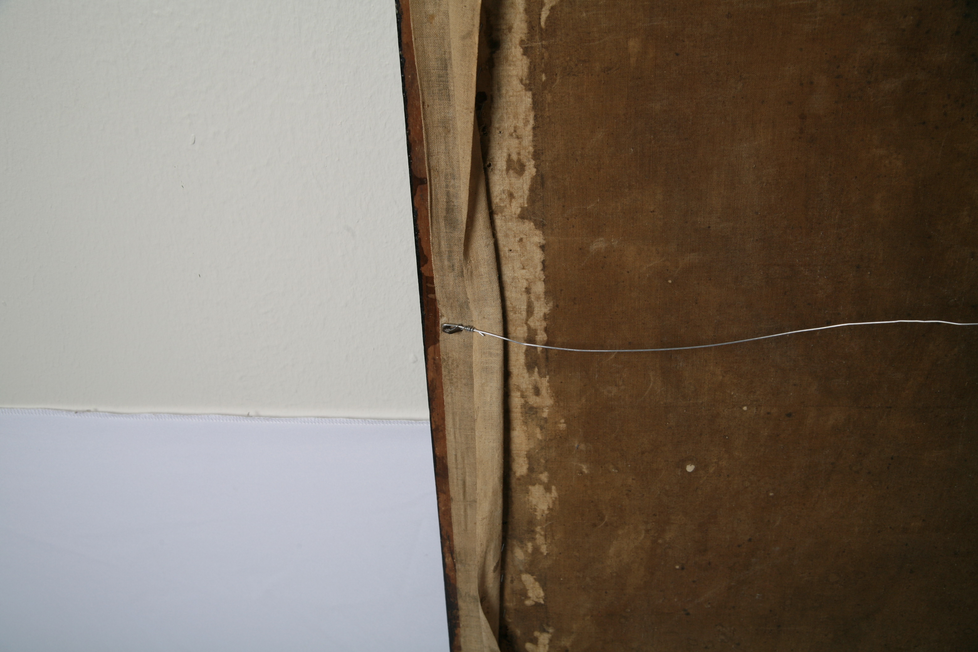 Vintage Oil Painting of Saint Mark with Lion