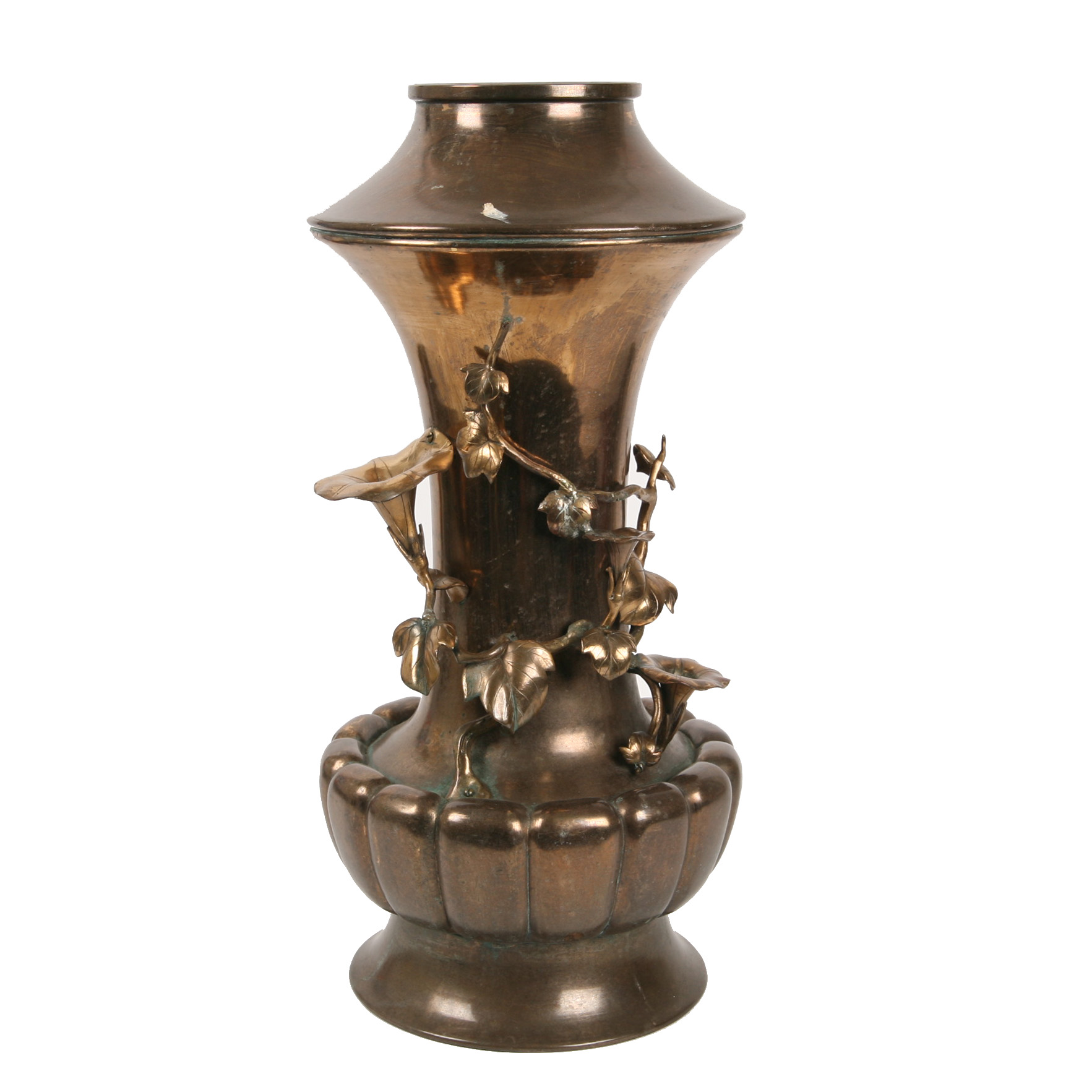 Art Nouveau Style Copper Sculptural Vase