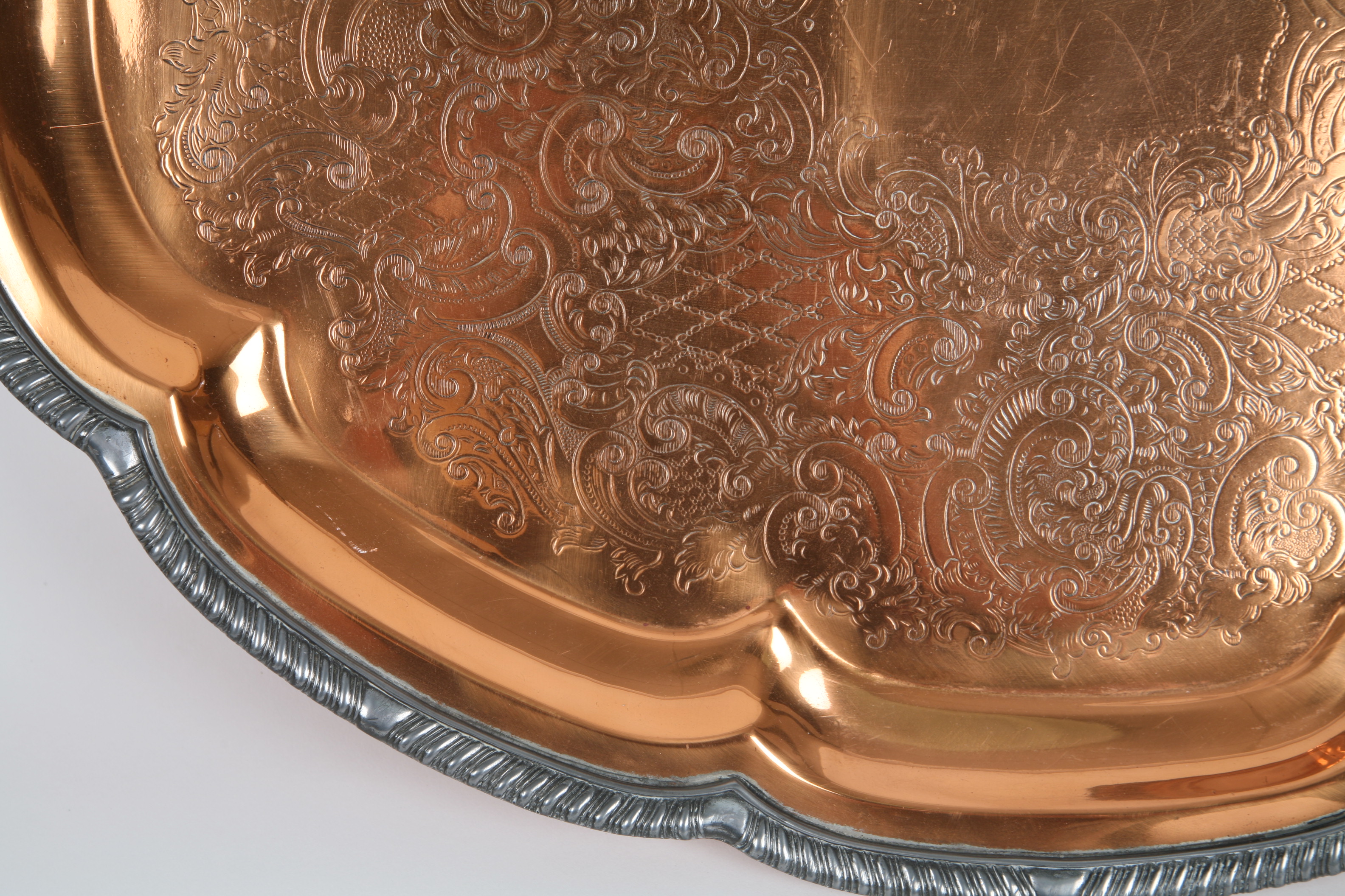 Silver on Copper Tray by FB Rogers Silver Company