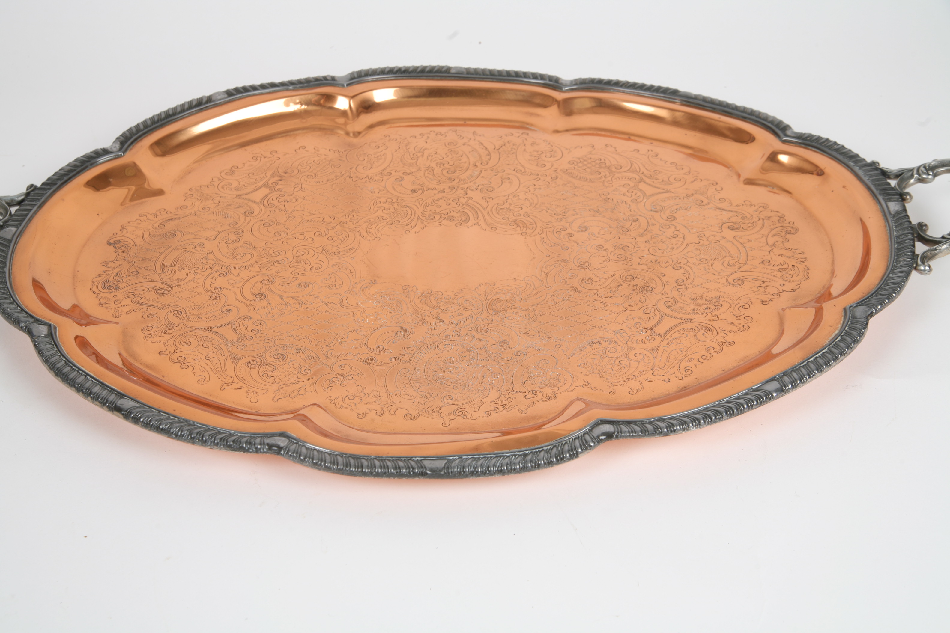 Silver on Copper Tray by FB Rogers Silver Company