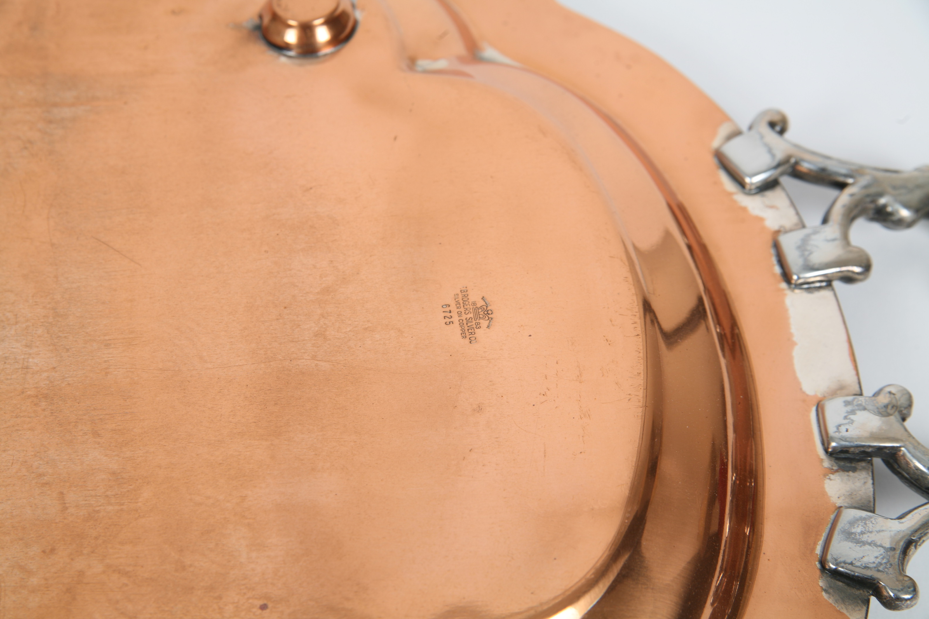 Silver on Copper Tray by FB Rogers Silver Company