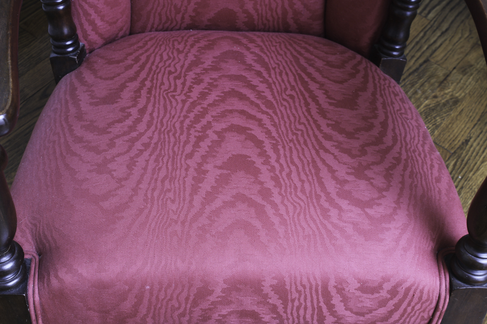 Vintage Upholstered Wingback Rocking Chair