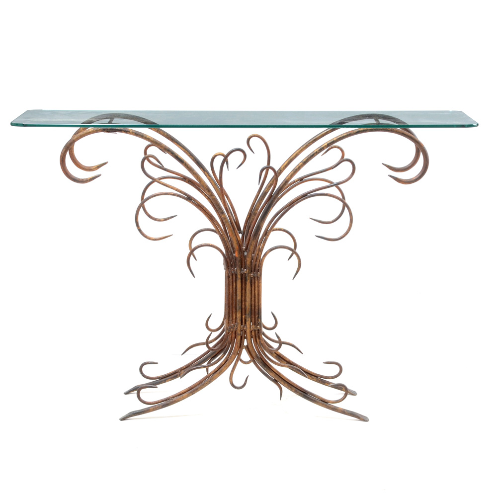 Wrought Iron Accent Table