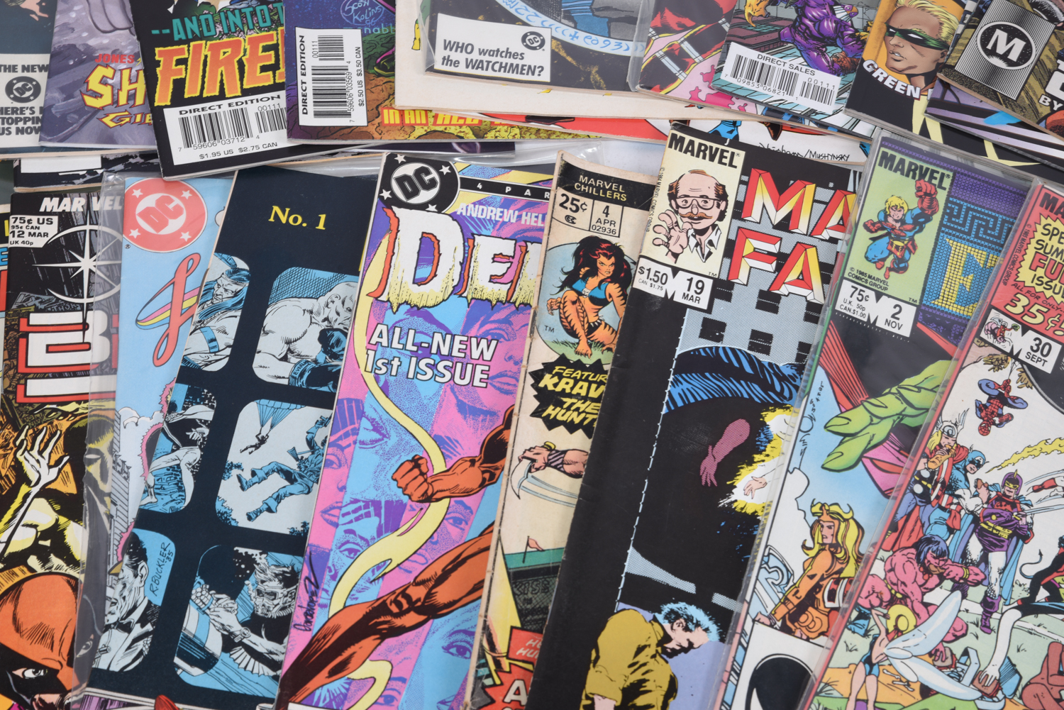 Modern Age Marvel and DC Comic Books Including "Who's Who" and "Marvel Age"