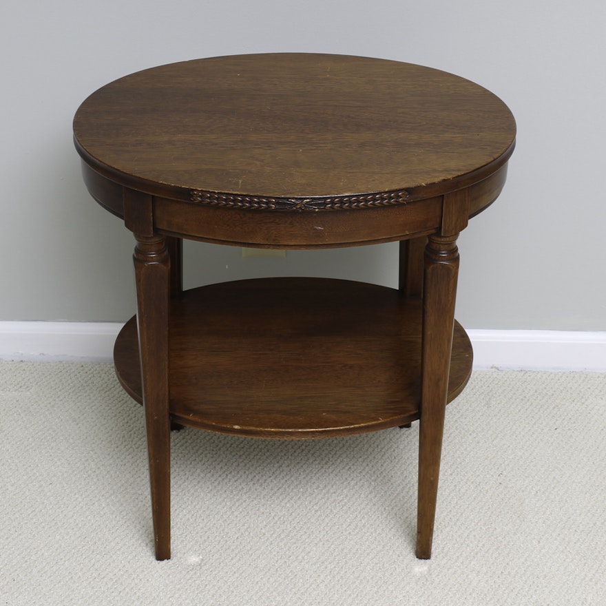 Vintage Walnut Stained End Table