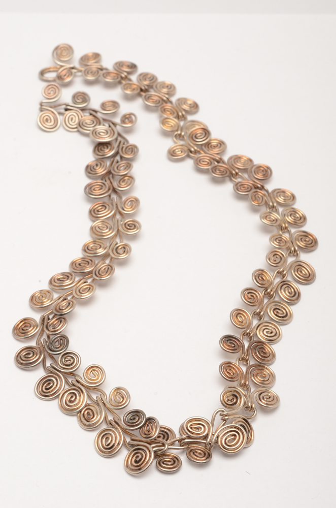 Handcrafted Sterling Silver Spiral Necklaces