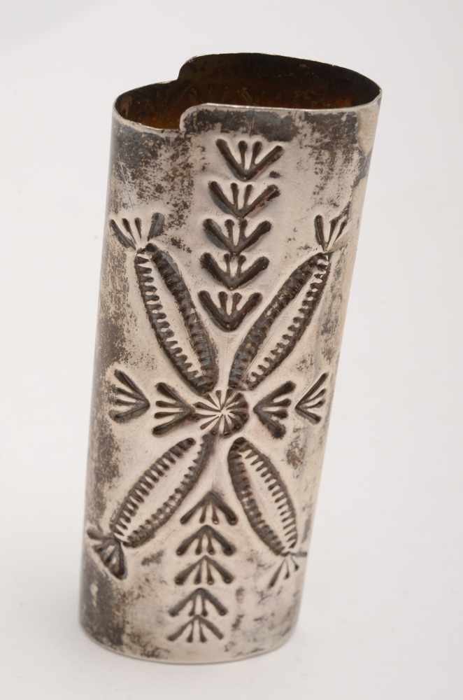 Sterling Silver Lighter Case and Heart-Shaped Earrings