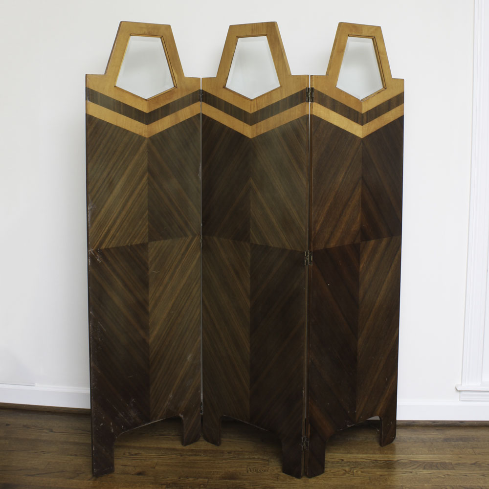 Art Deco Style Veneered Room Divider