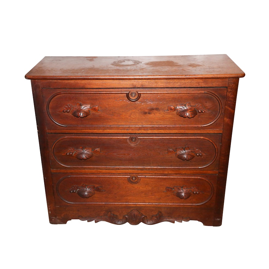 Antique Victorian Cherry Chest of Drawers