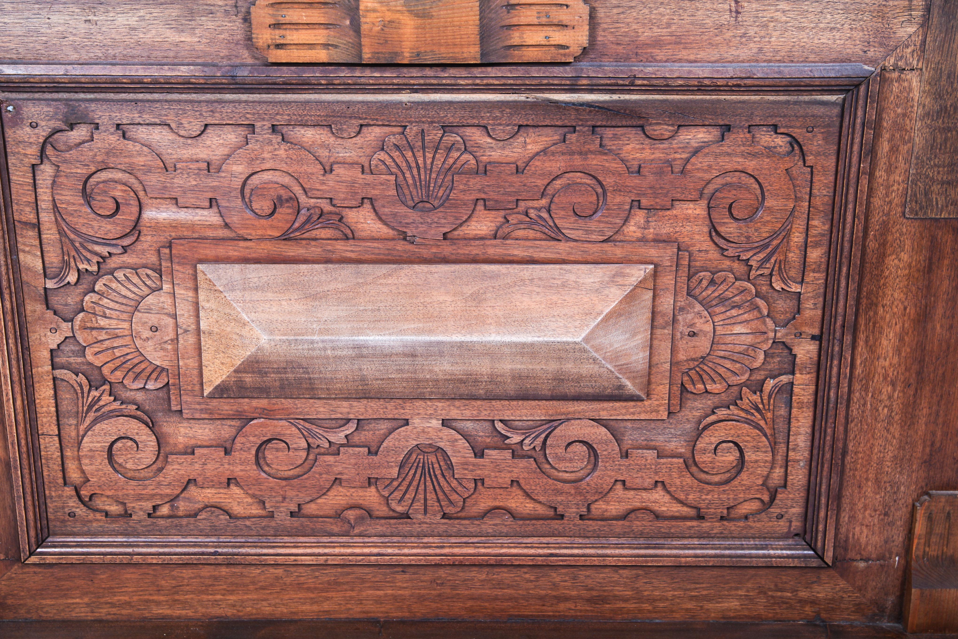 Carved Oak Architectural Molding Panel