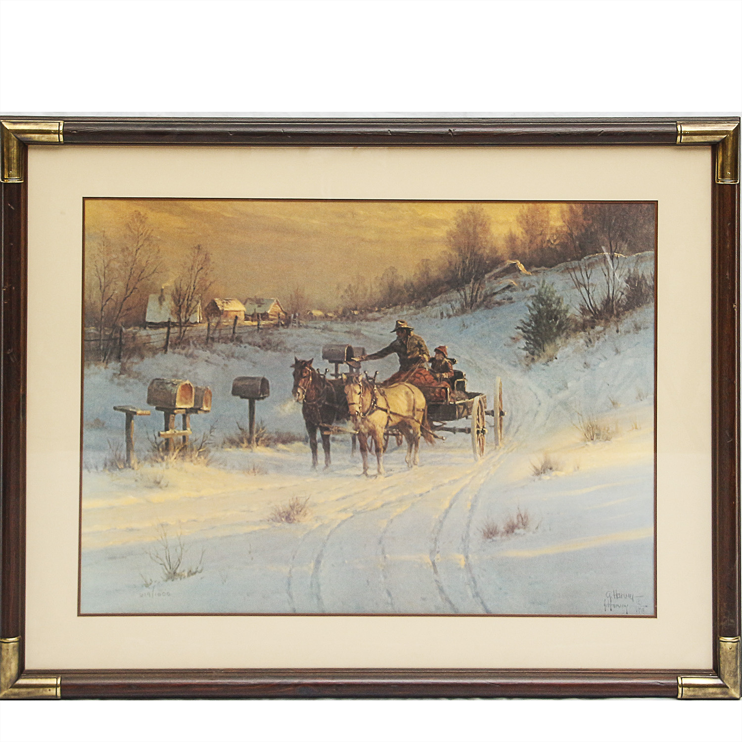 Limited Edition Offset Lithograph After G. Harvey "Riding with Grampa"