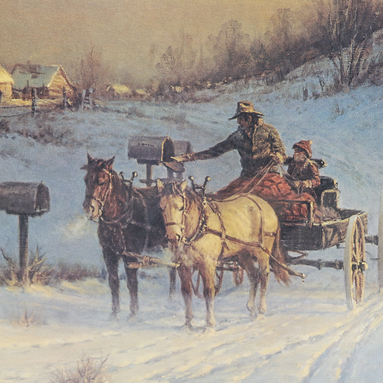 Limited Edition Offset Lithograph After G. Harvey "Riding with Grampa"