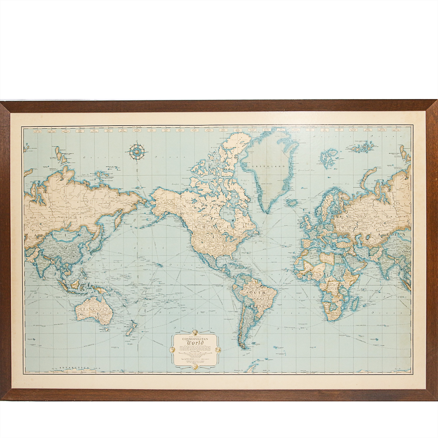 Vintage Rand McNally World Map