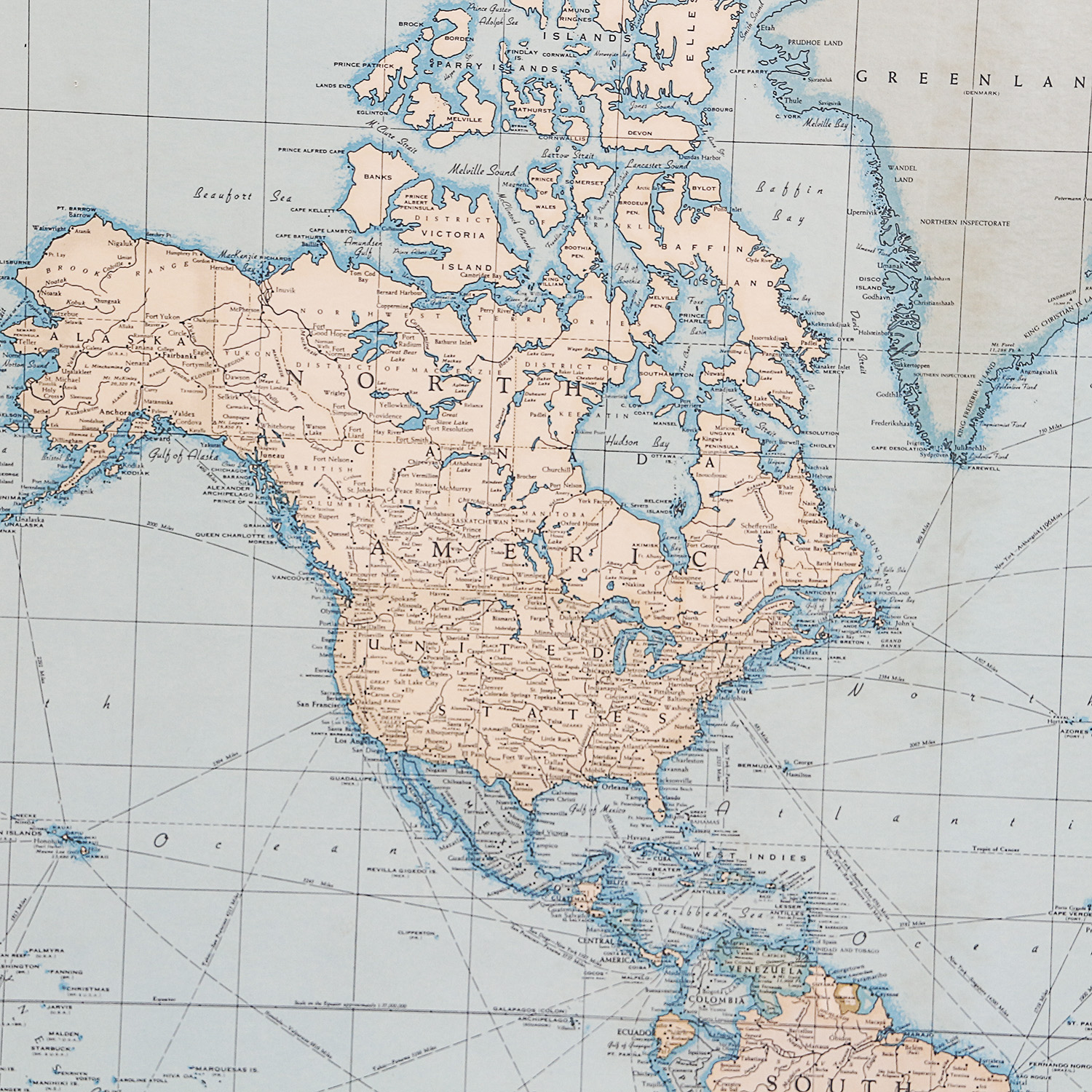 Vintage Rand McNally World Map