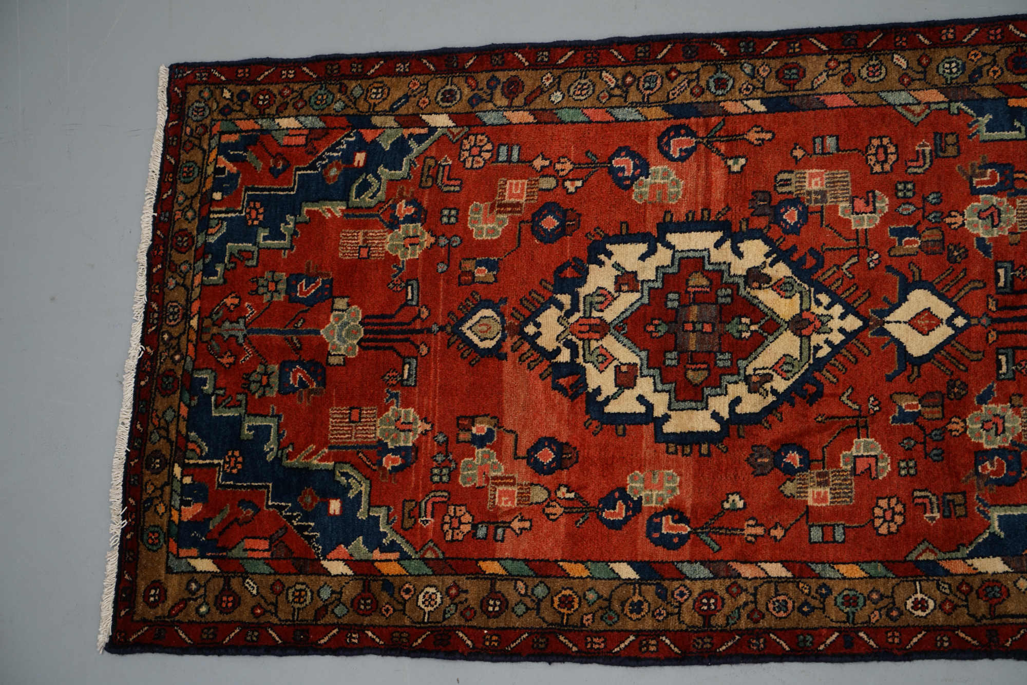 Hand-Knotted Persian Hamadan Area Rug